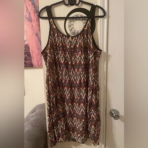 Plus Size Women’s Chic Multicolor Zigzag mini Dress size 2X